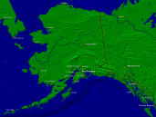 USA-Alaska Städte + Grenzen 1600x1200